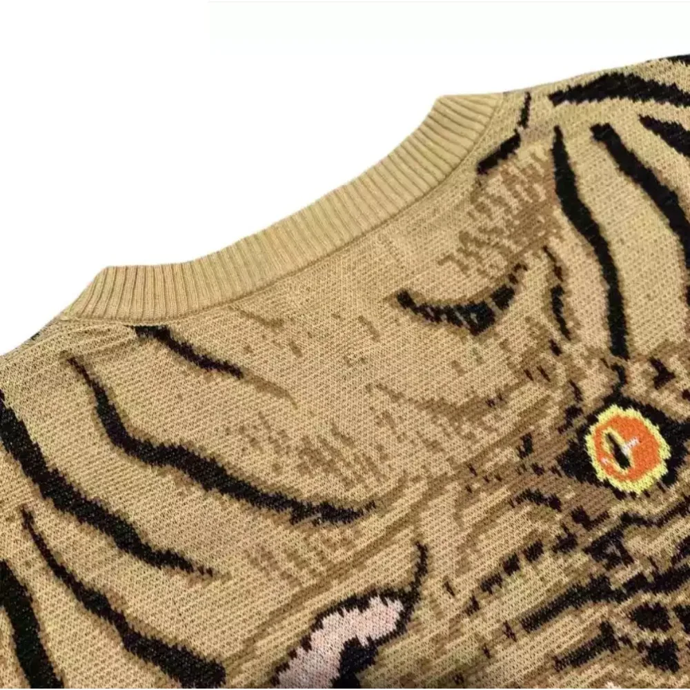 Image 6: Pulls en tricot jacquard à motif de tigre 24SS, pulls en tricot japonais pour hommes