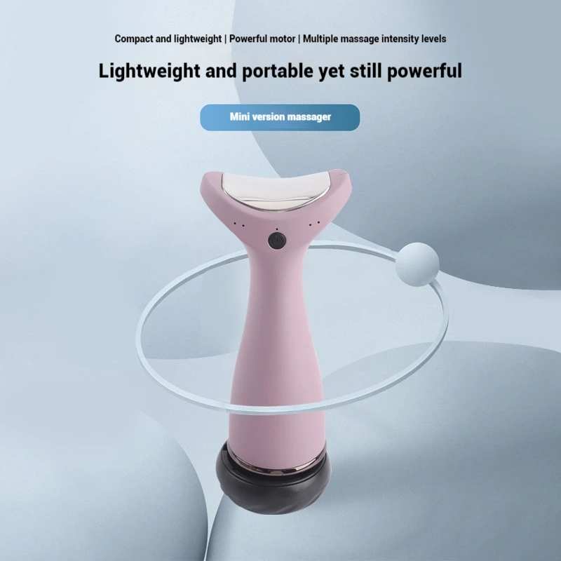 

New 360° Rotating Mini Heating Flat Massager, Multi-speed Fascia Gun, Portable Muscle Relaxer