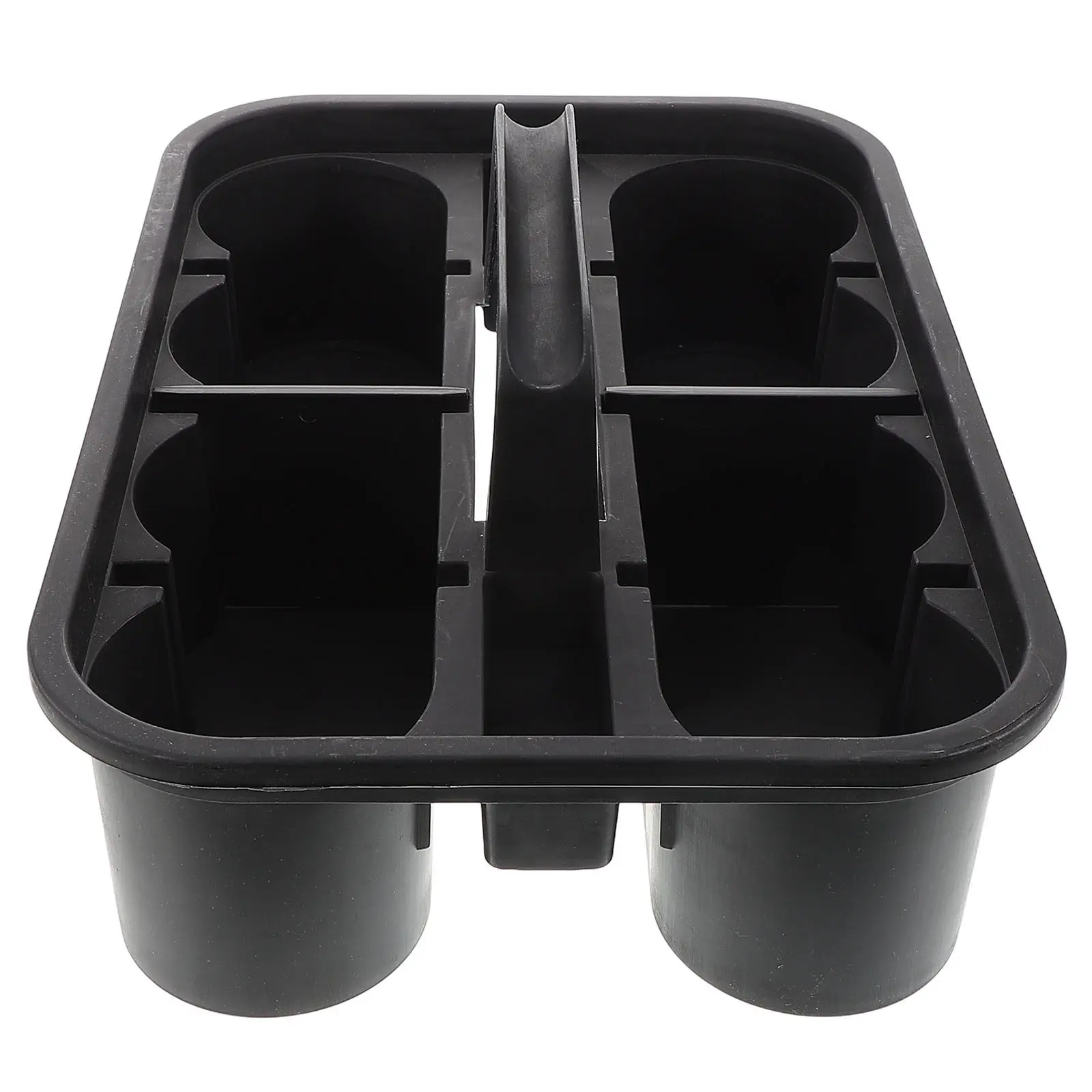 Thickened Plastic Compartmentalized Car Cleaning Tools Basket Square Portable Organizer with Sturdy Handle for Detailing Shops