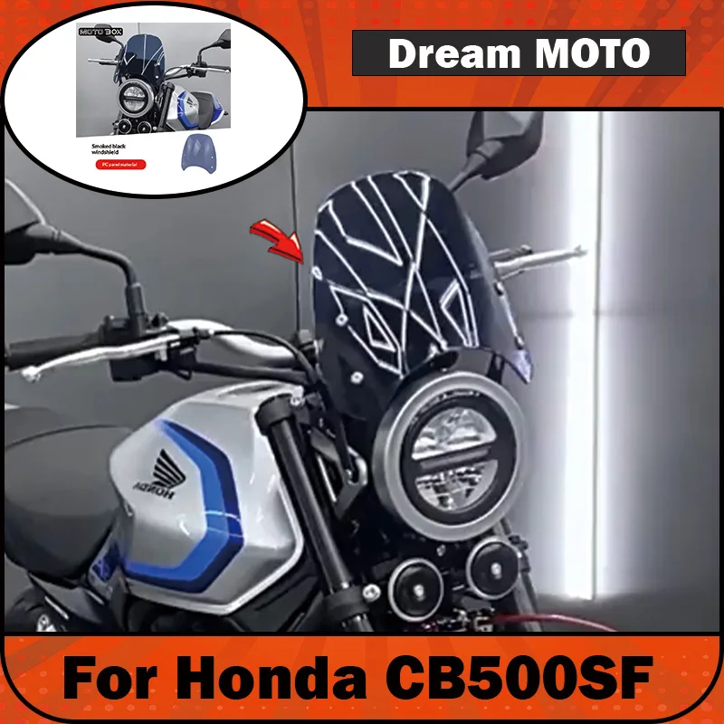 【Premium】For Honda CB500SF Super Four modified headlight covers, transparent small windshield, front windshield decorative acces