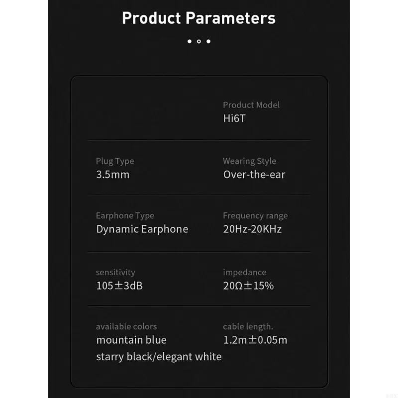 83cc Hi6t Dynamisches Dynamic Ohrhörer stereoierte Musikkopfhörer mit Mikrofon für Sport