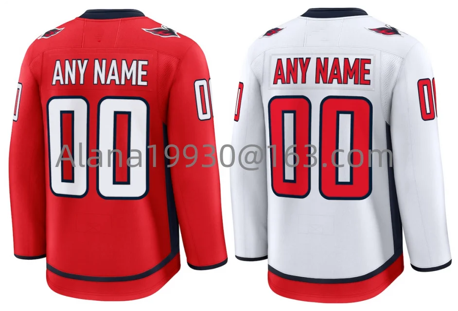 

Custom Ice Hockey Stitched Jersey Name Number Ovechkin Wilson Oshie Jersey For Men Women And Youth