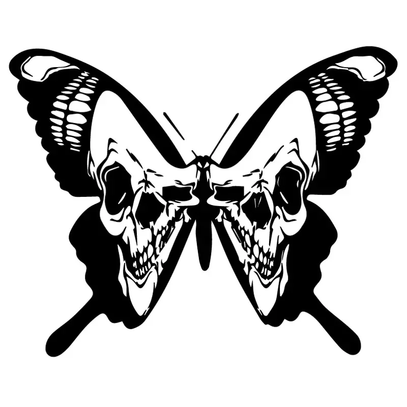 

Car Sticker Design Art Double Propeller Butterfly PVC Car Decoration Accessories Decals Waterproof Black/white,18cm*14cm