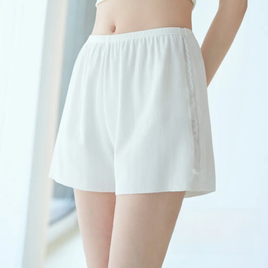 

Women's Safety Pants Anti-running No-trace Boxer Shorts Thin Pure Cotton Antibacterial Ice Silk Underwear 2-in-1 Summer