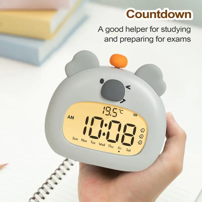 Kids Wakeup Alarm Clock Sleep Trainer Clock For Toddler With Night Light Rechargeable Sleep Assistant Bedtime Organizer For
