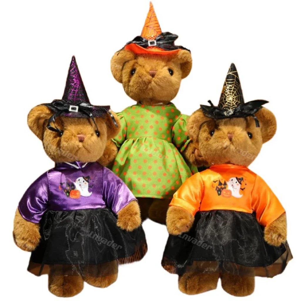 

Аниме мультфильм Хэллоуин плюшевый мишка кавайные мягкие мишки куклы носить тыква летучая мышь призрак одежда мягкие игрушки декор на Хэллоуин