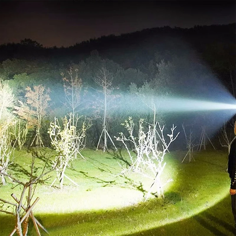 High Strong Power Led Flashlights Rechargeable USB Mini Flashlight LED Outdoor Zoomable Long Shot Flashlight Waterproof Durable