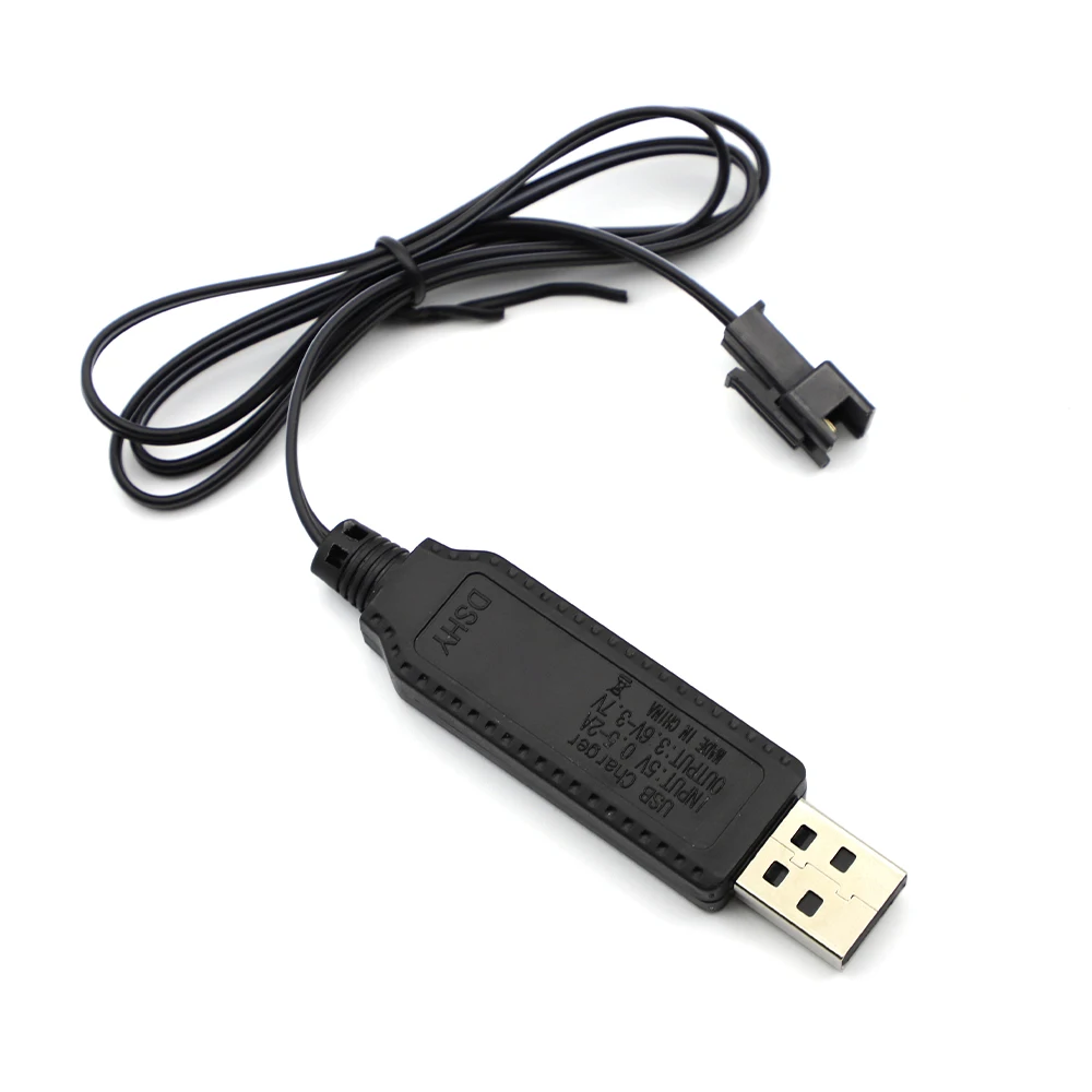 1-5pc USB Charger Cable For 3.7V Lithium Battery Charger SM-2P Forward RC Car Aircraft Spare Parts RC Quadcopter Toy Accessories