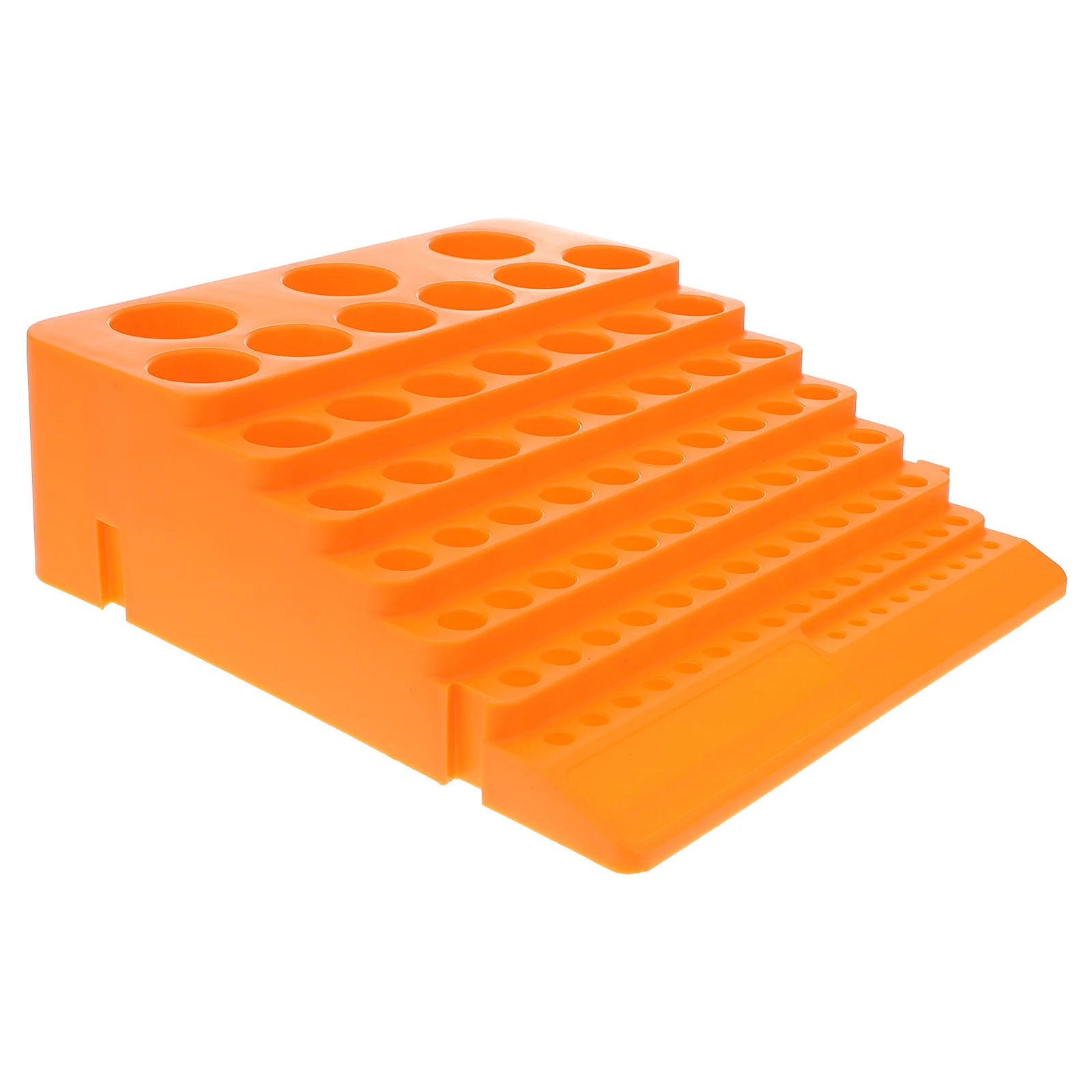 

Milling Tray Drill Bit ganizer Storage Case Multiple Holes for Tools Sturdy ABS Keeps Tools dered ange Color
