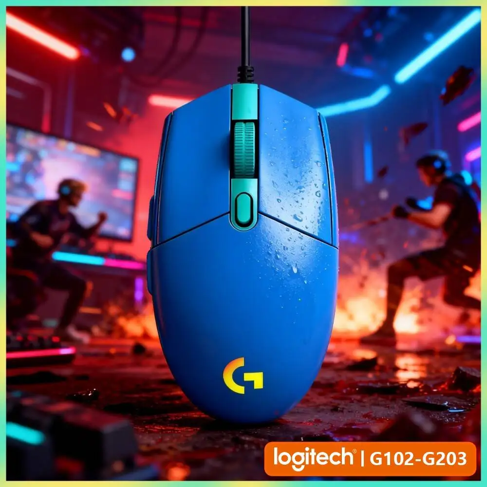 Logitech G102 Gaming Mouse 16.8M RGB Hues 1ms Response Time 6 Programmable Buttons for Laptop Desktop Gamers