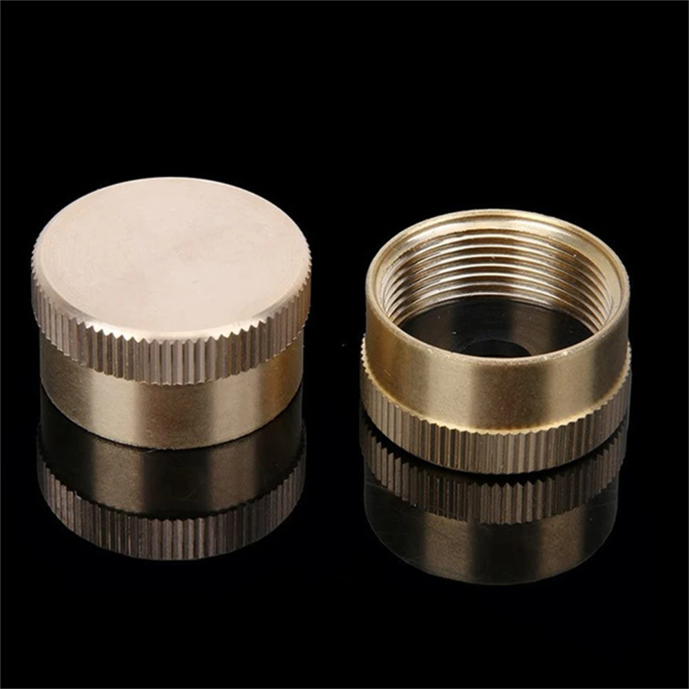 Outdoor Brass Solid Cylinder Coupler Gas Bottle Cylinder Protective Sealed Cap Protector Caps Refill Adpater Propane Tank Cap