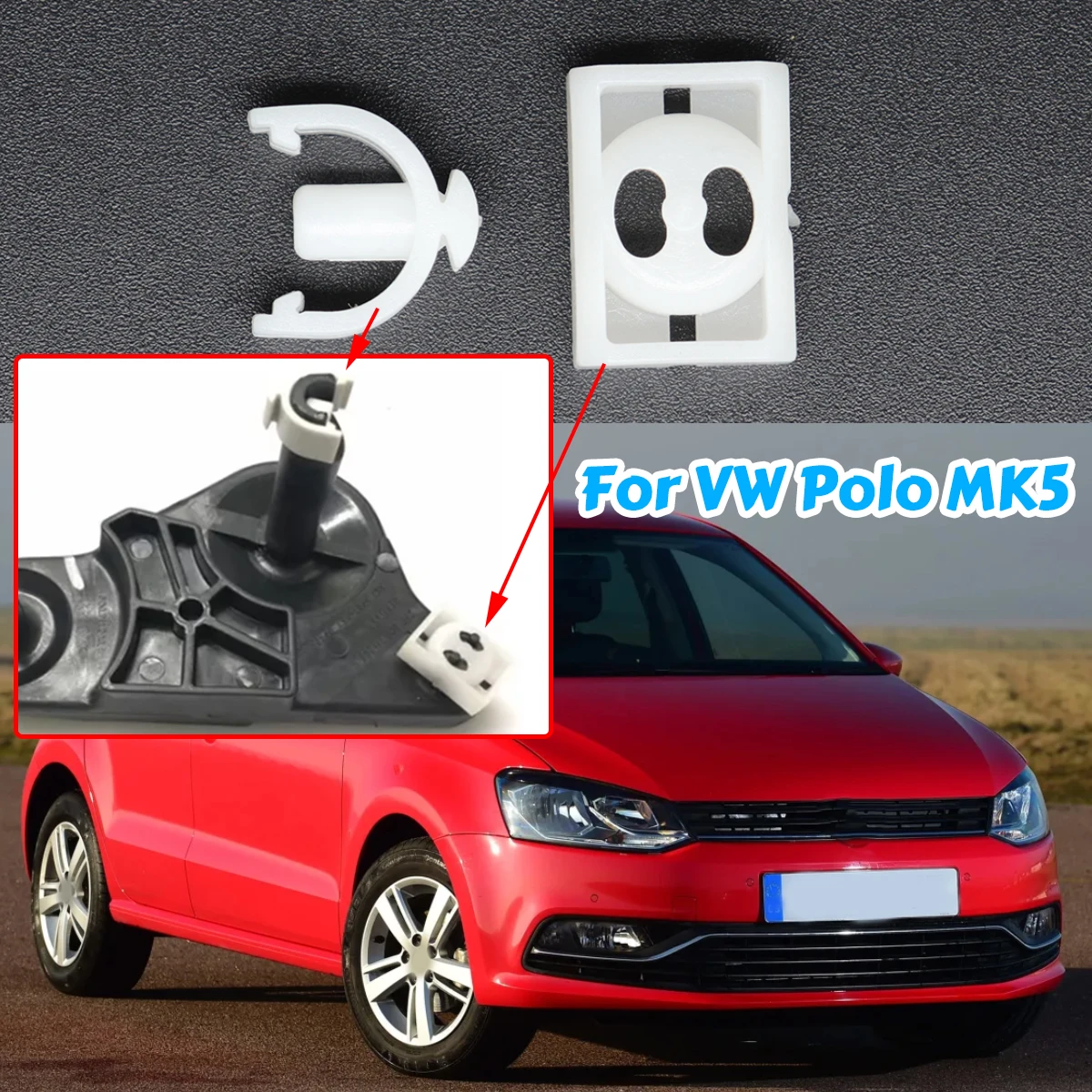 

Gearbox Selector Mechanism Sliding Shoe Bushing Shifter Rod Clips for VW Polo MK5 6R 6C 2009-2014 Replace Auto Trans Parts Car