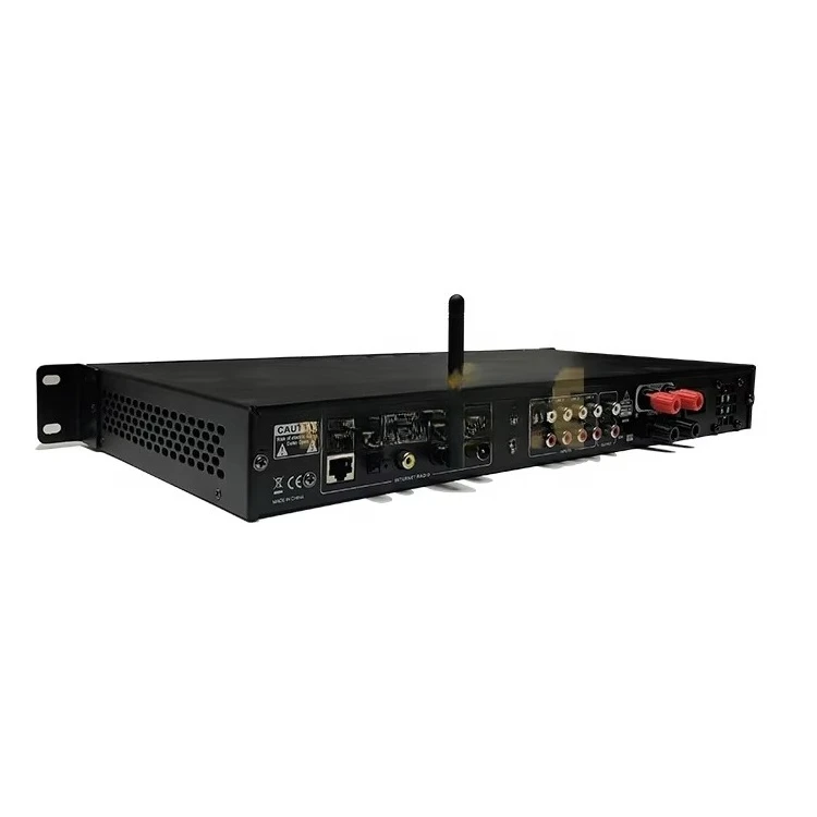 Professional 1U Class-D Internet Radio PD-1680 With D  + FM BT 5.0 Function Mixer Amplifier