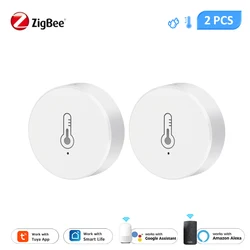 Zigbee-Capteur de Température et d'Humidité pour Maison Intelligente, Accessoire Compatible avec Tuya, Alexa et Google Home Assistant