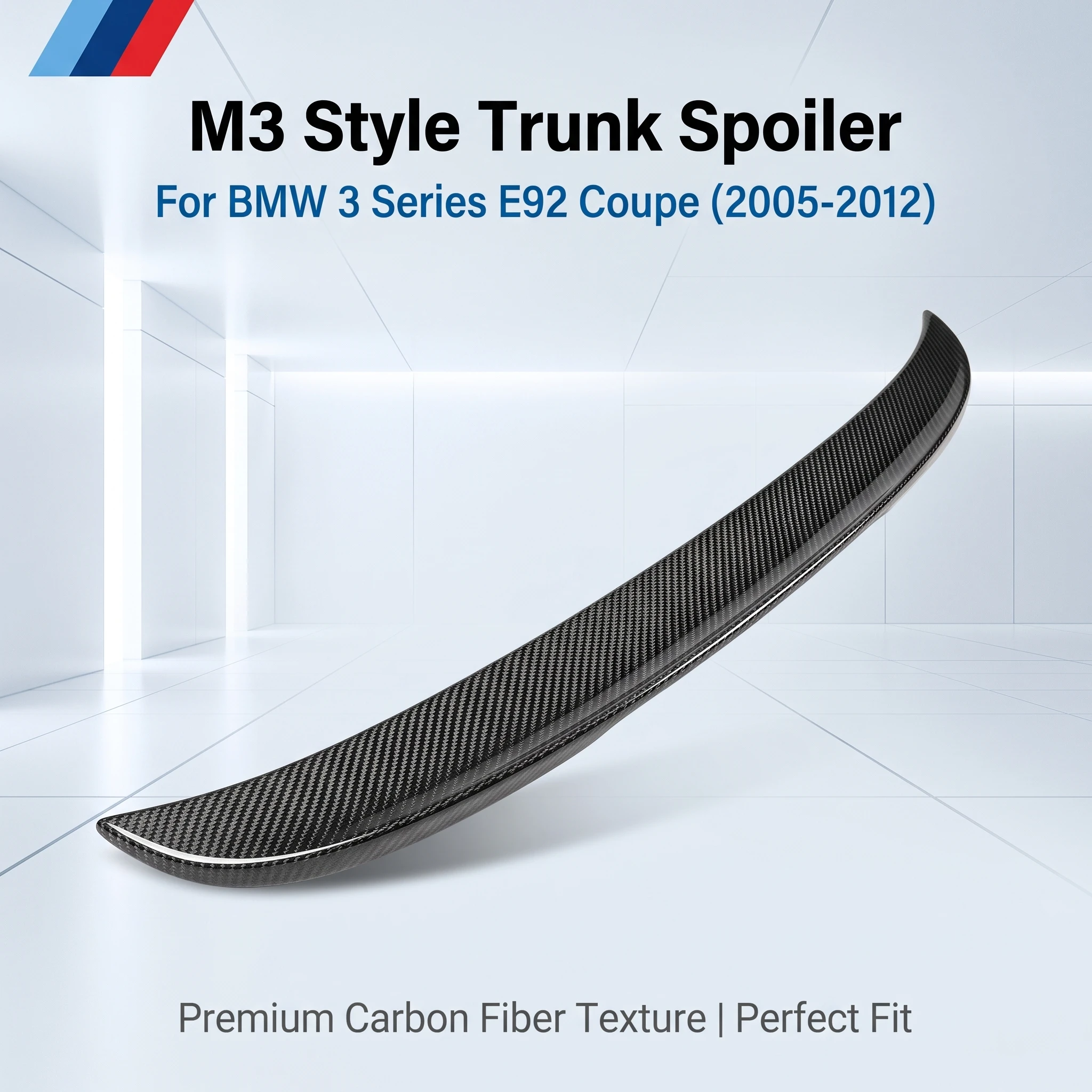 Carbon Fiber Rear Trunk Spoiler Wing For BMW 3 Series E92 Coupe 2005-2012 M3 Style Boot Lip Accessories
