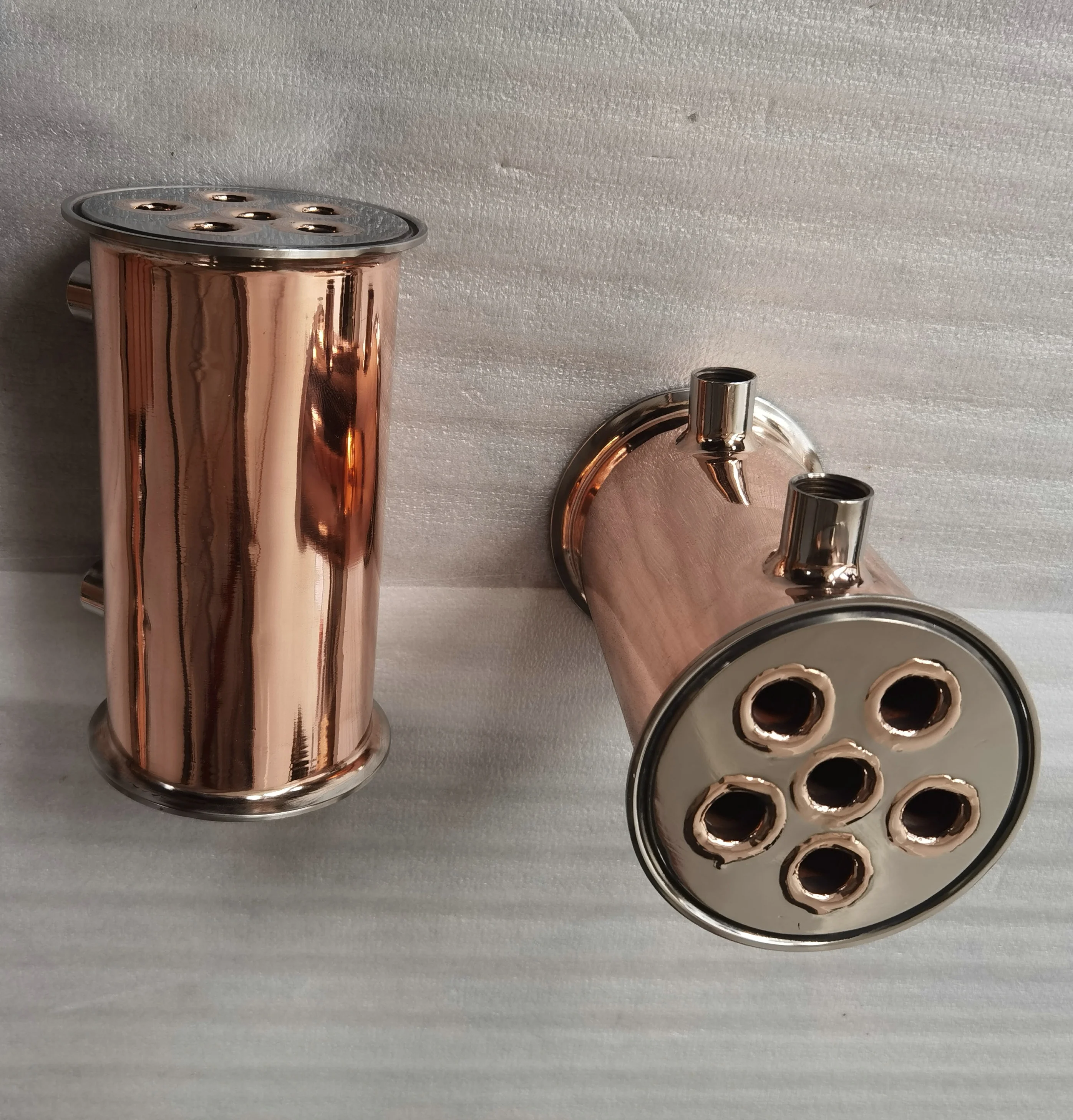 Stainless Steel Copper Heat Exchanger Tube Tri-Clamp Condenser Reflux Tower Distillation Column