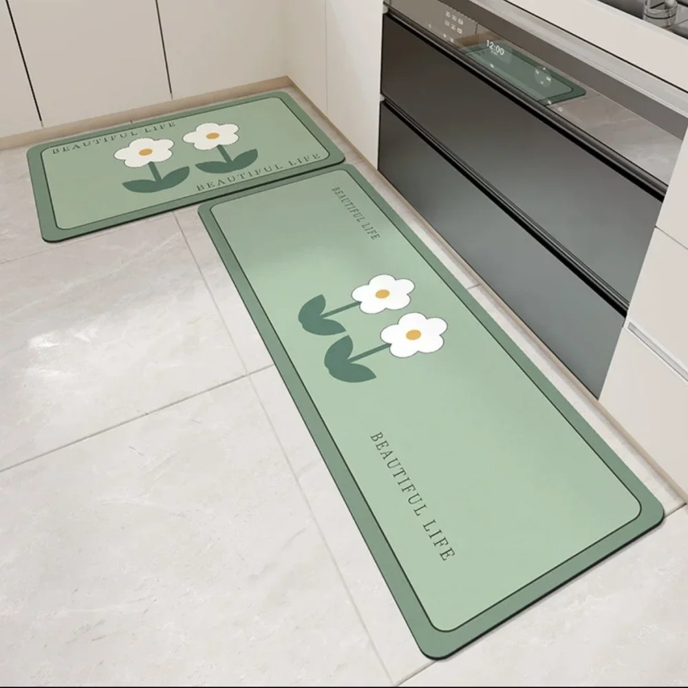 VIKAMA Wardrobe Floor Mat Water Absorbent, Stain Resistant, Easy to Clean Restaurant Laundry Room, Kitchen Carpet, Home Décor