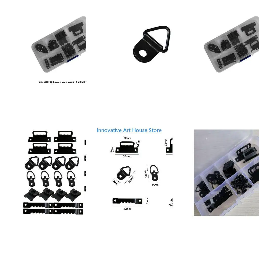 E1PC 56pcs/set Photo Picture Frame Hanging Heavy Duty Serrated Hanger Hardware Fo
