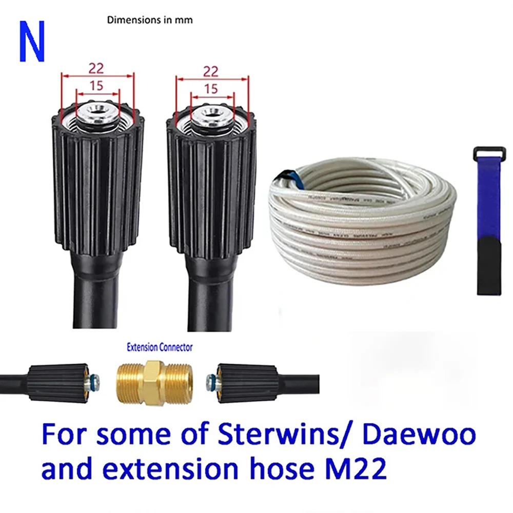 0.5-40m Car Washer Hose High Pressure Washer Hose Tube Car Wash Device Water Pipe Cleaning Fit Extension Replacement Hose