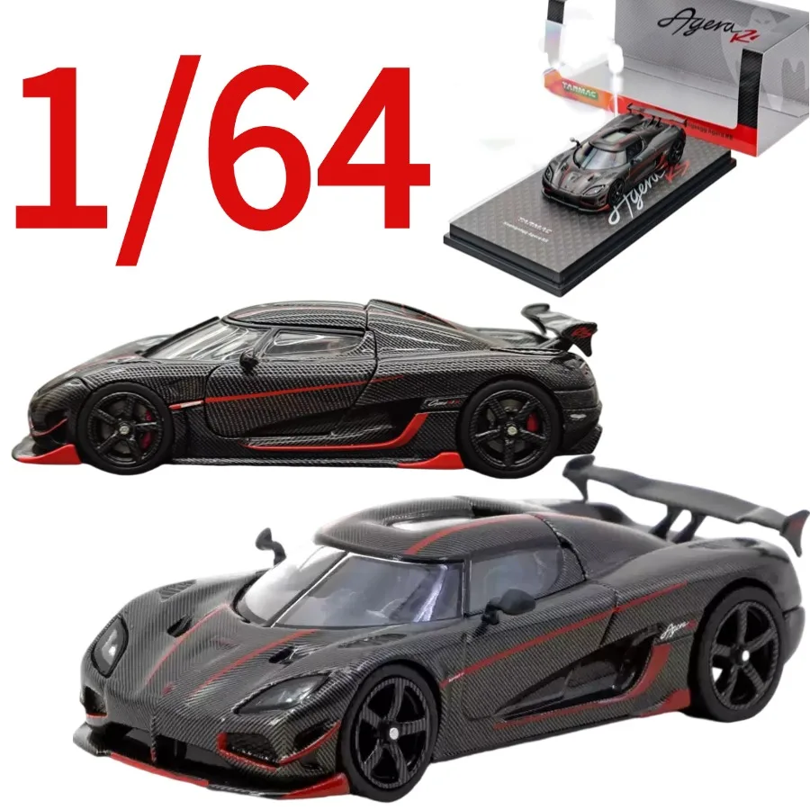 TW Diecast 1:64 Koenigsegg Agera RS Black with Red Livery Car Model Koenigsegg Play Vehicles Collectible Model Cars Toys