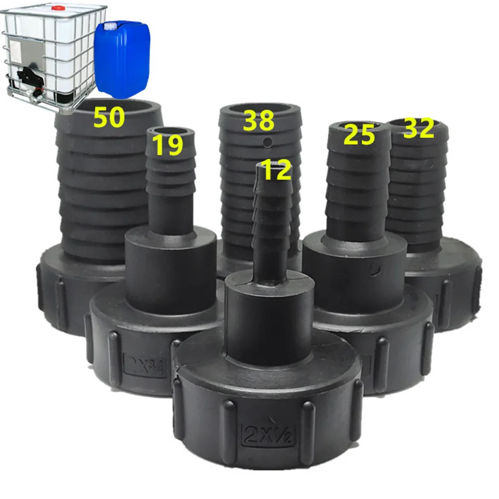 Joint IBC Tank Adapters 1 1-1/2\" 1-1/4\" 3/4 60mm Accessories Black Coarse Thread Connecting Garden Rust-proof