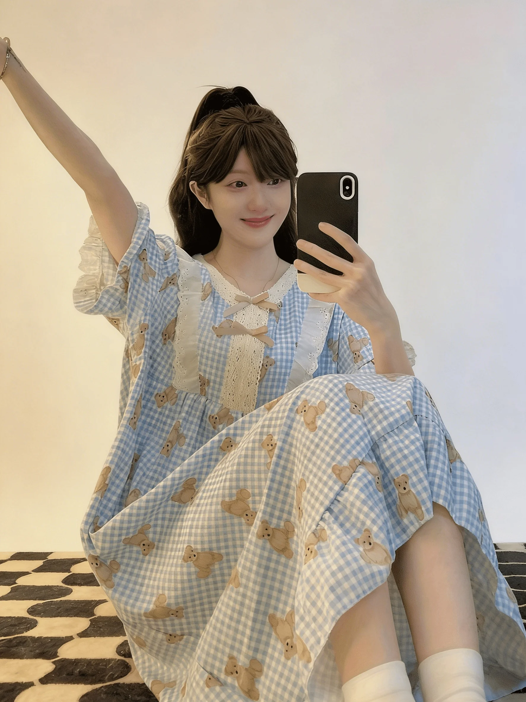 Women's Summer Plus Size Nightgown Short Sleeve Pullover  Sleepwear Big Size Comfortable Casual Elegant Homewear Korean Fashion image 4