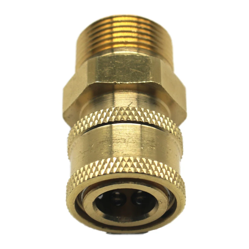 Alta Pressão Washer Copper Connector, Adaptador de Conexão Rápida, Bicos De Lavagem De Carro, M22 Masculino 1/4 \