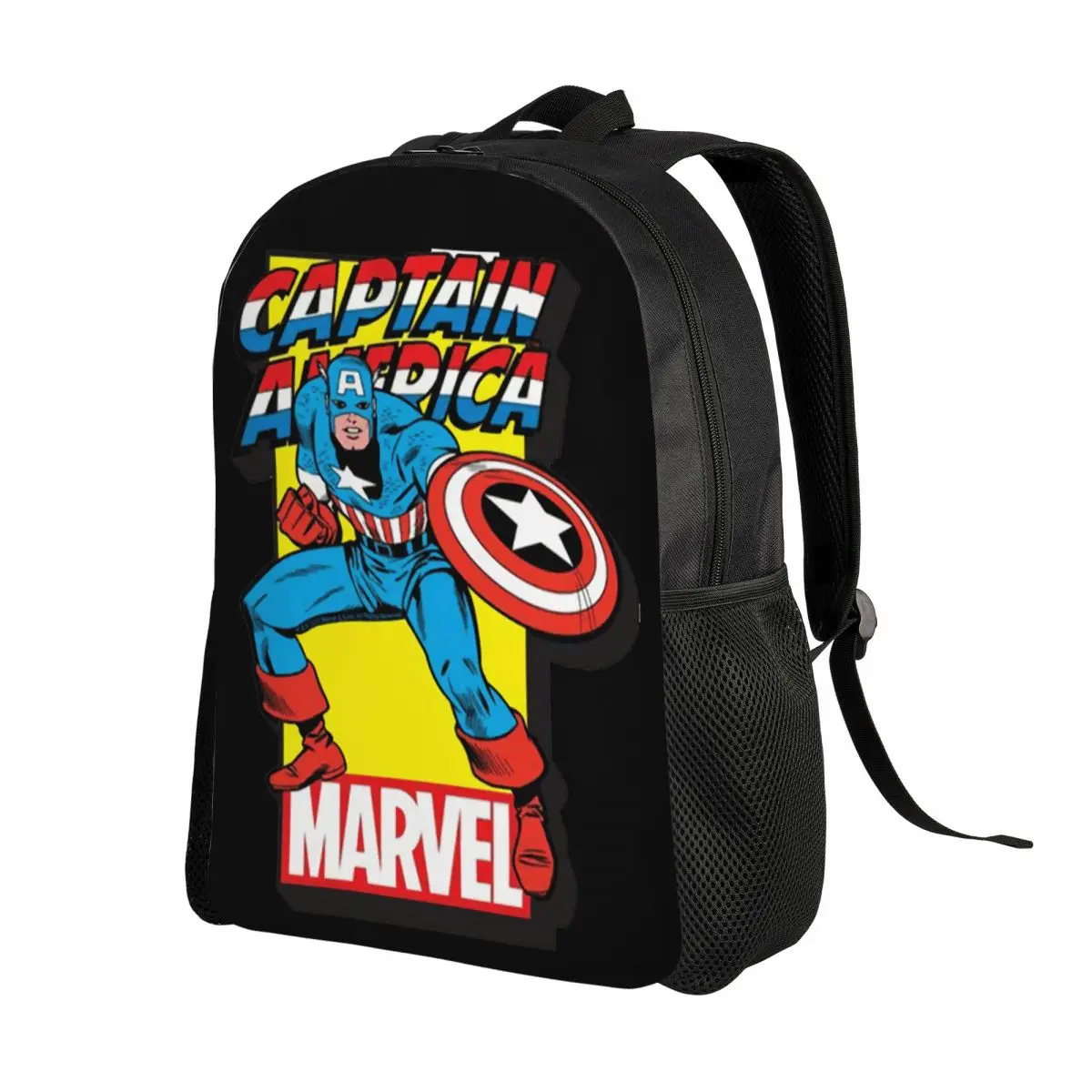 Custom Captain America Shield Backpack for Boys Girls School College Travel Bags Men Women Bookbag Fits 15 Inch Laptop