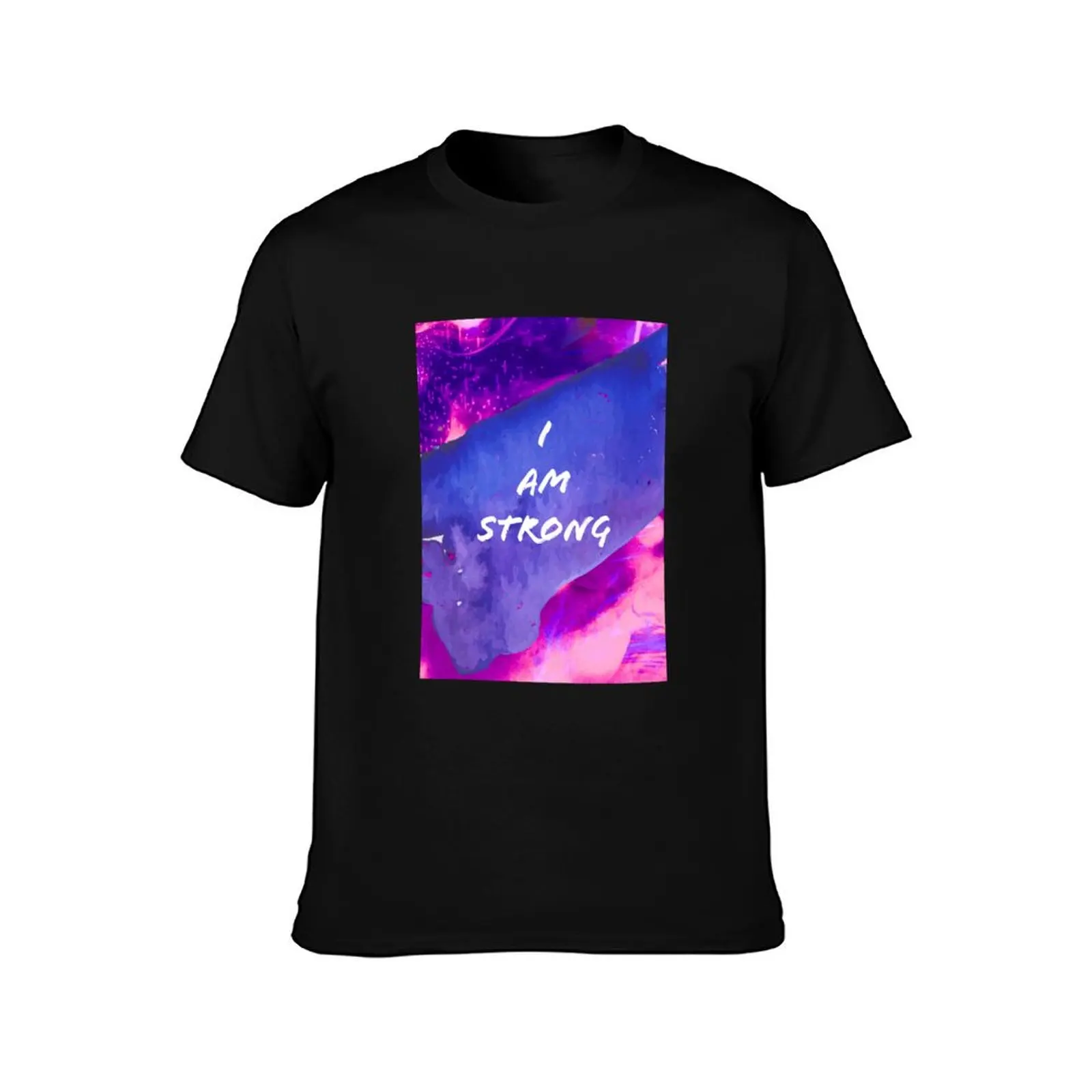 I AM STRONG | Self Love Affirmation Art by Alana Vera T-Shirt Summer Casual Cotton Tee Oversized Streetwear Tops 100% Cotton
