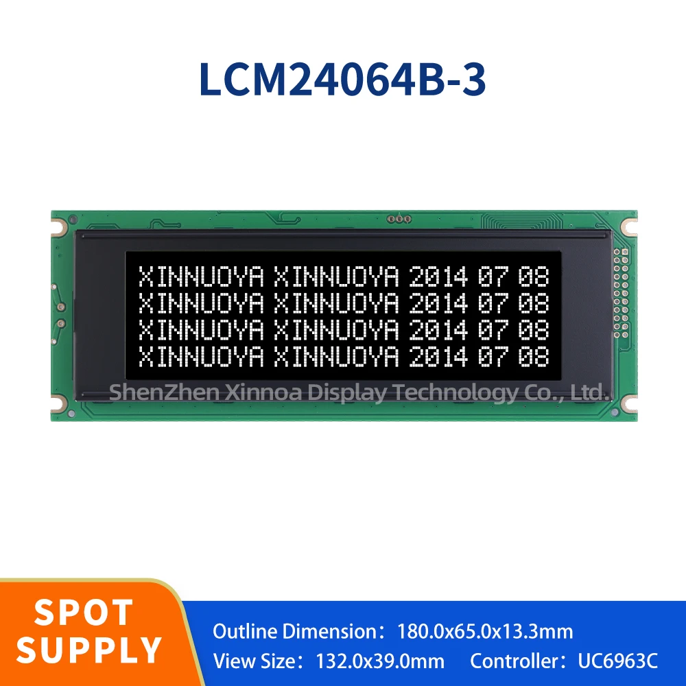 Factory Direct Sales 24064B-3 Graph Lattice Display Module Black Membrane LCM Monochrome Screen Controller UC6963C