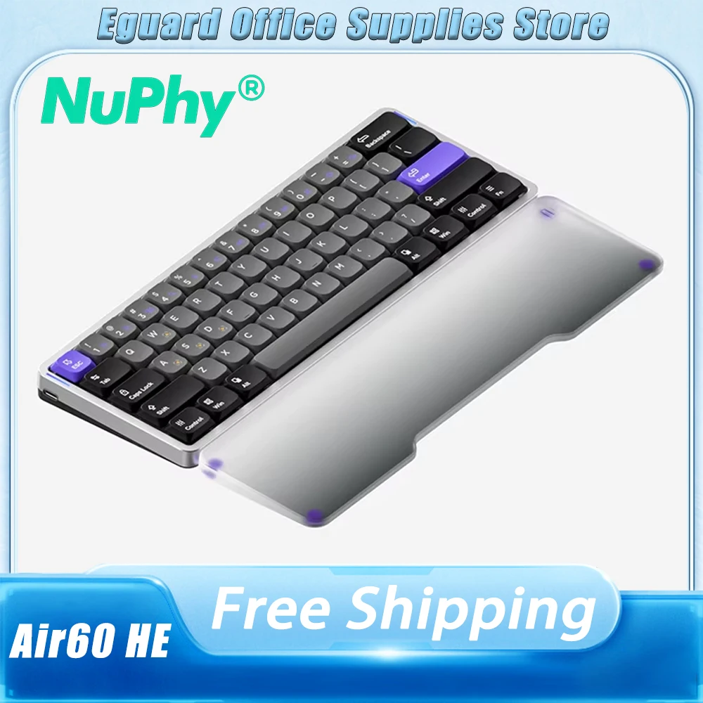 NuPhy Air60 HE Mechanical Keyboard Wireless Bluetooth Keyboard Three Mode RGB Hot Swap 2.4G Low Switch Pc Gamer Keyboards Gifts