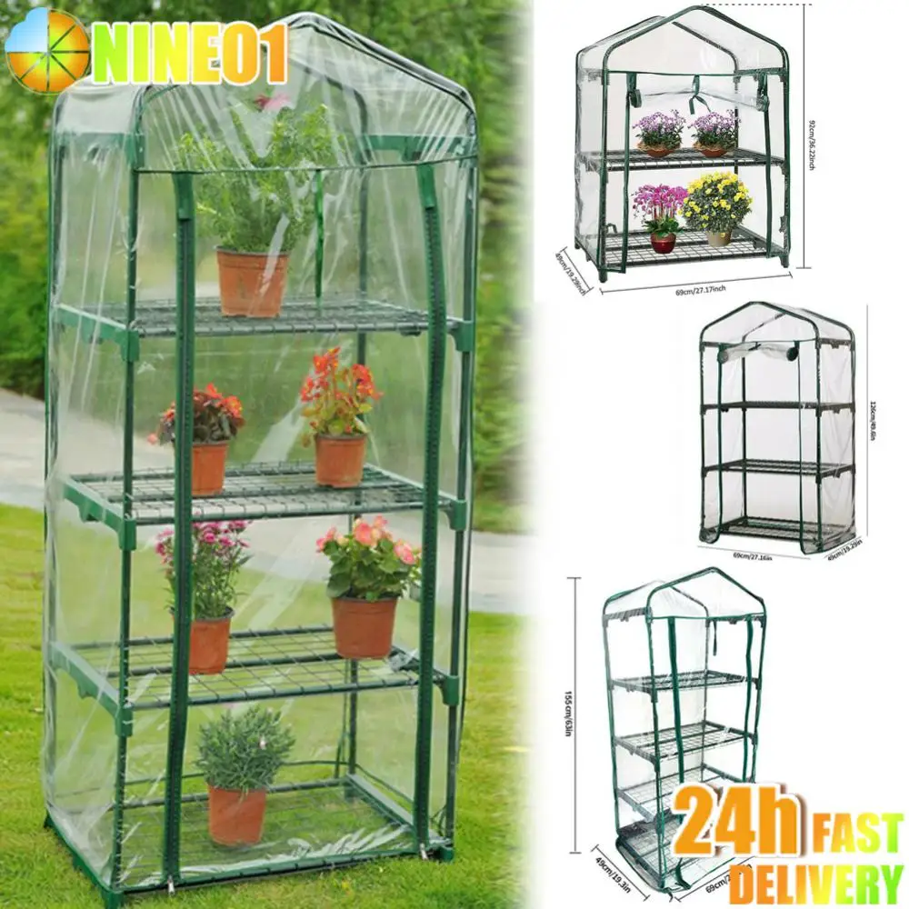 

Greenhouses For Vegetable Flower Planting Without Frame Plastic Transparent Greenhouse Cultivation Gardening Protect Tarpaulin