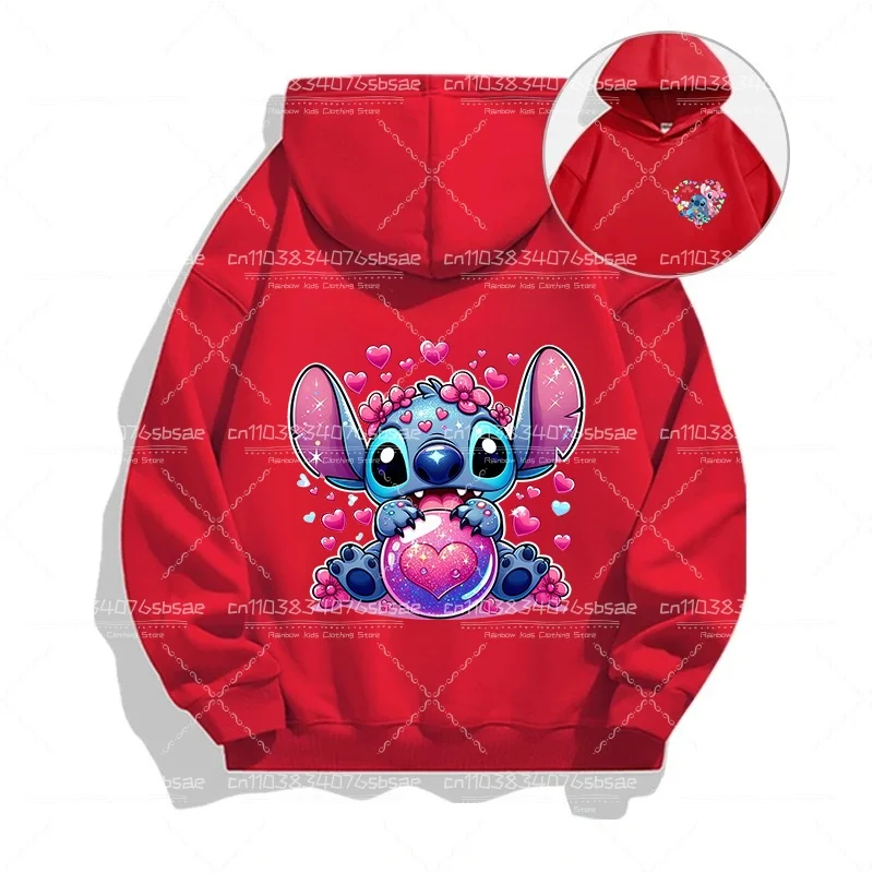 2026 الخريف ديزني غرزة لطيف هوديي الفتيان والفتيات موضة البلوز الأطفال في الهواء الطلق الترفيه سترة رياضية هدية عيد ميلاد #5