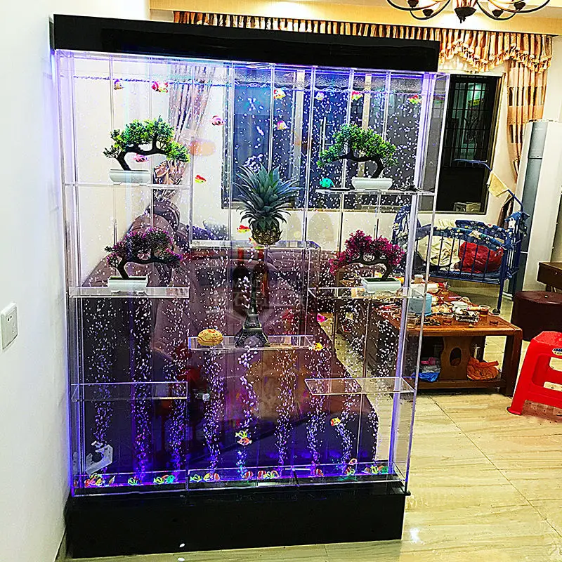 

Custom Curtain Wall Bubble Wall Wine Cabinet Screen Decorative Entrance Partition Flowing Wall Acrylic Living Room S