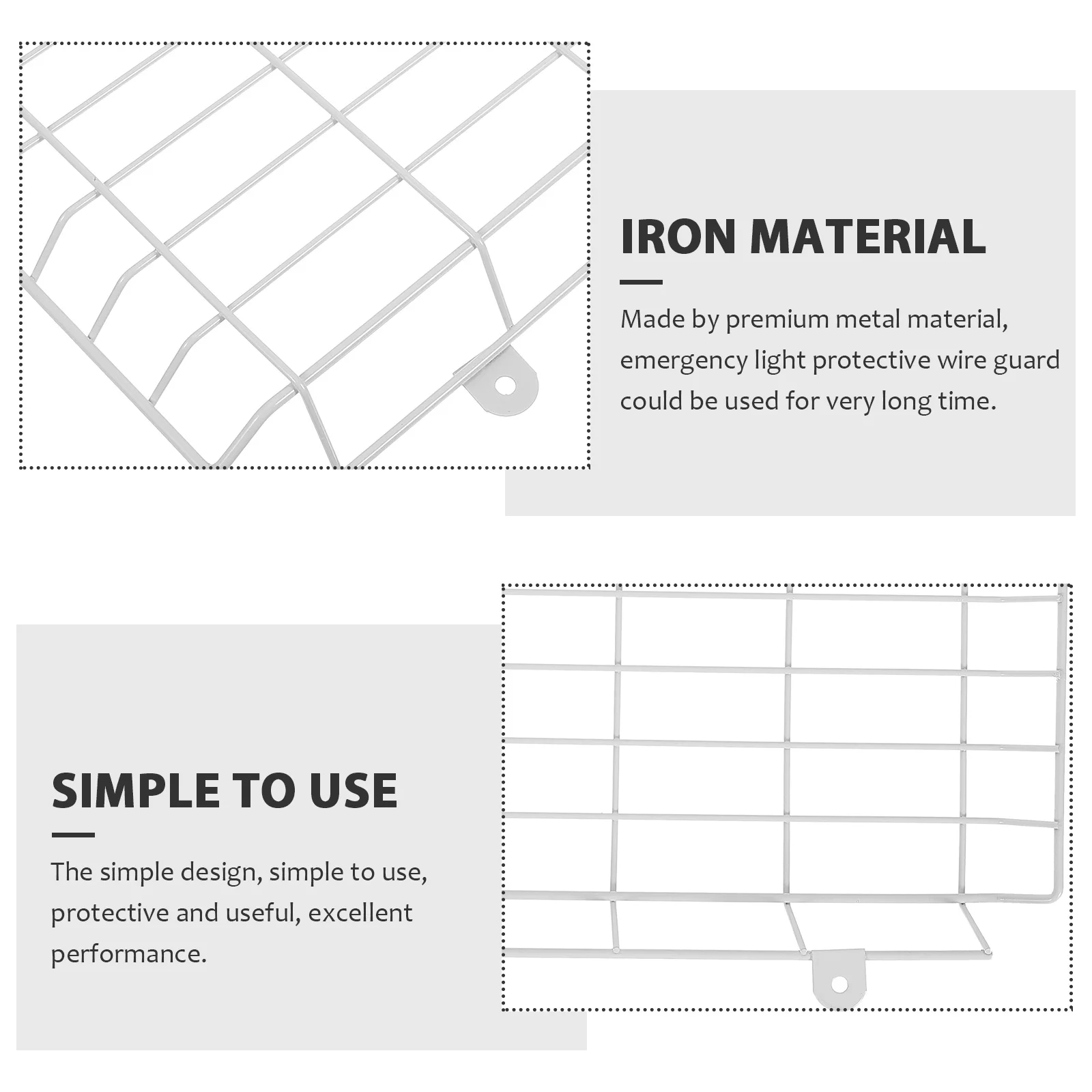 

Metal Emergency Light Protective Guard Wall Mount Wire Cover For Exit Sign Indicator Durable Long Lasting Shield Simple