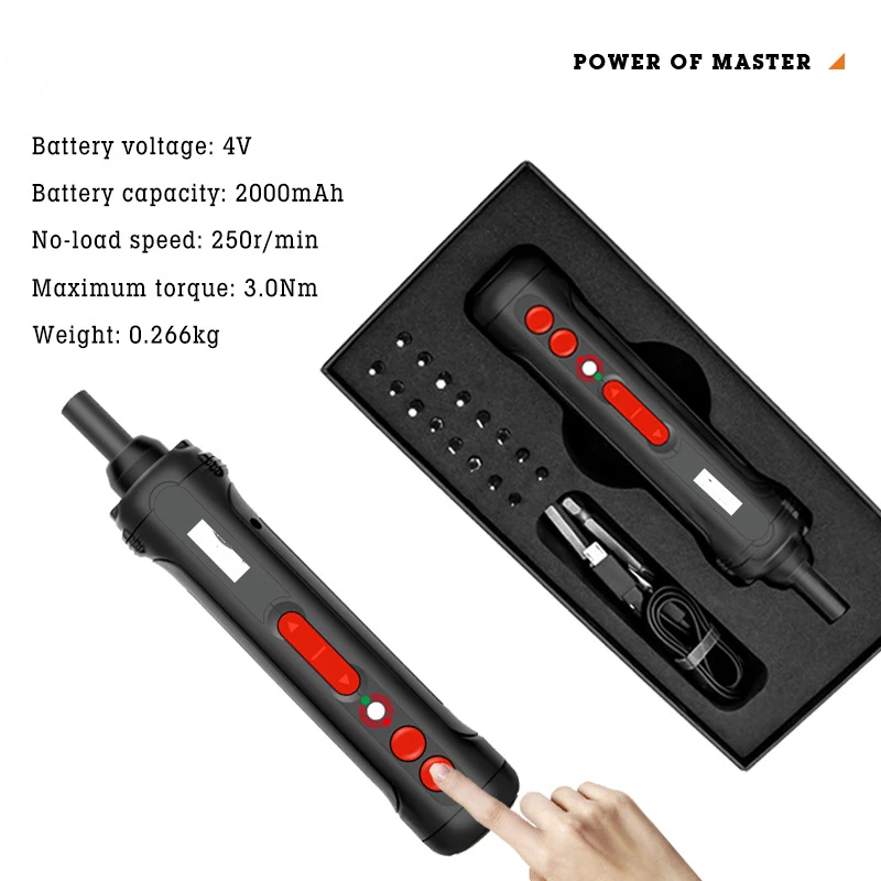 

New electric screwdriver set USB rechargeable lithium battery screwdriver mini screwdriver LED light wholesale