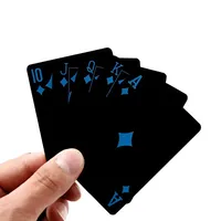 Black Gold Playing Card Poker Game Deck blue Silver Poker Suit Plastic Magic Waterproof Deck Of Card Magic Water Gift Collection