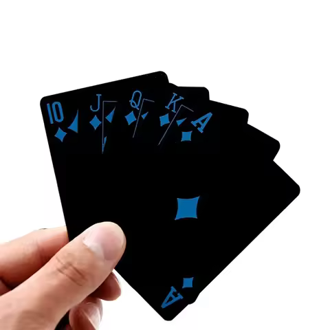 Black Gold Playing Card Poker Game Deck blue Silver Poker Suit Plastic Magic Waterproof Deck Of Card Magic Water Gift Collection