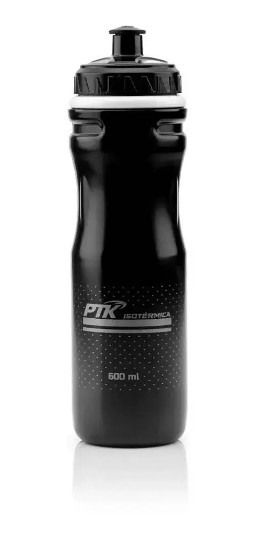 Ptk Black 600ml Isothermal Squeeze Mtb P/ Bike Bottle