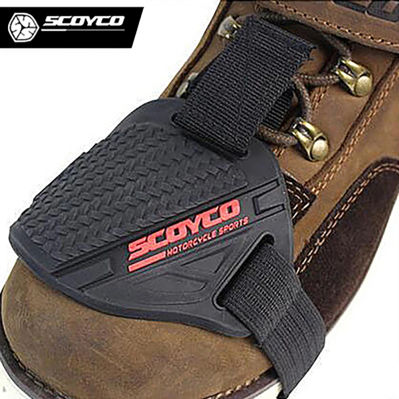 SCOYCO Motorcycle Gear Shift Pad Adjustable Shoes Protection Lightweight Durable Boot Protector Cover For Riding Moto Accessorie