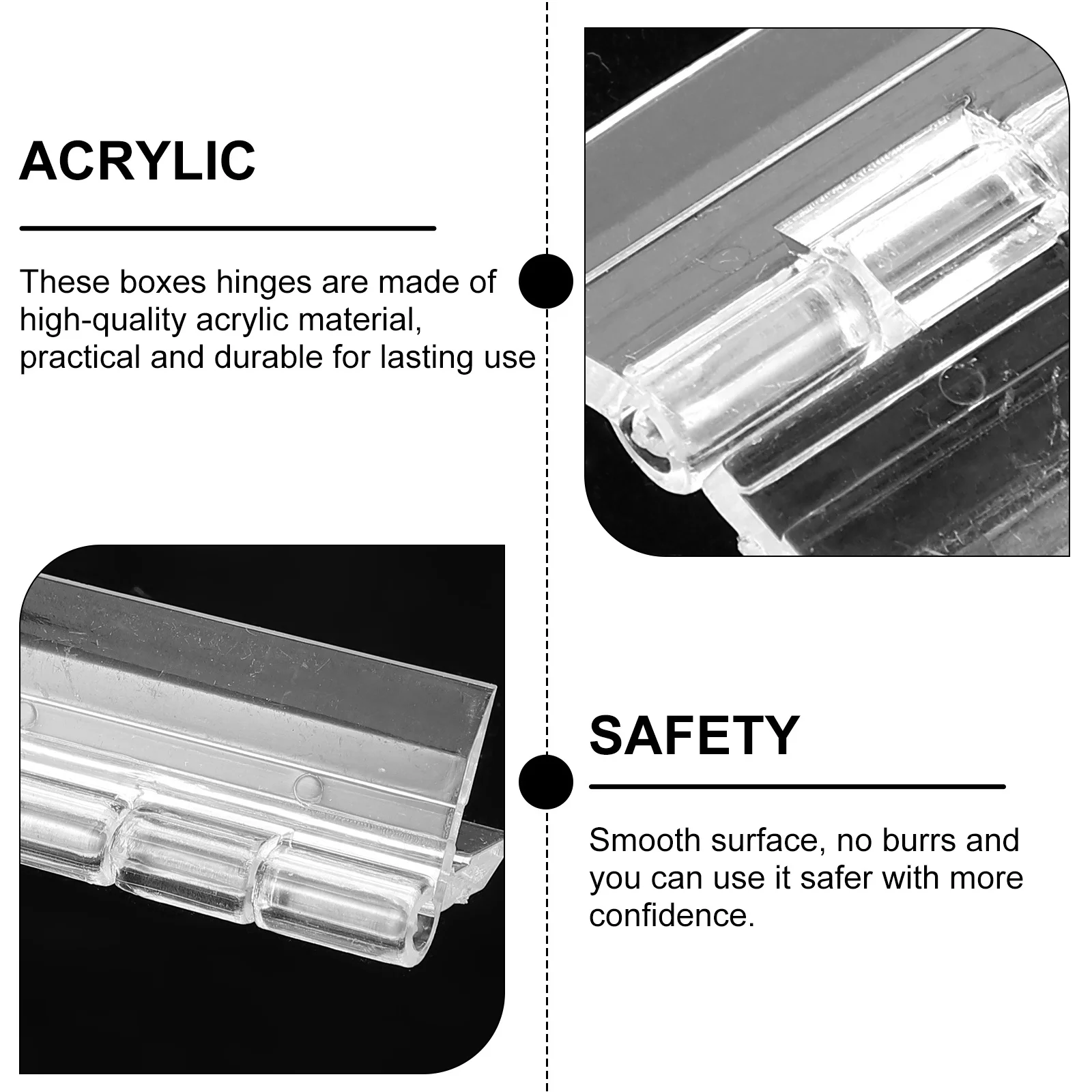 

10 pcs Folding Hinges Clear Acrylic For Cabinet Box Jewelry Drawer Boxes Acrylic Hinges Diy Crafts Furniture Parts