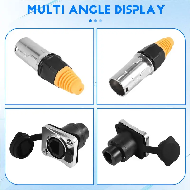 Smart-IP67 Network RJ45 Waterproof Connectors / Ethernet RJ45 Waterproof Plug + Waterproof Socket For Outdoor Ethernet