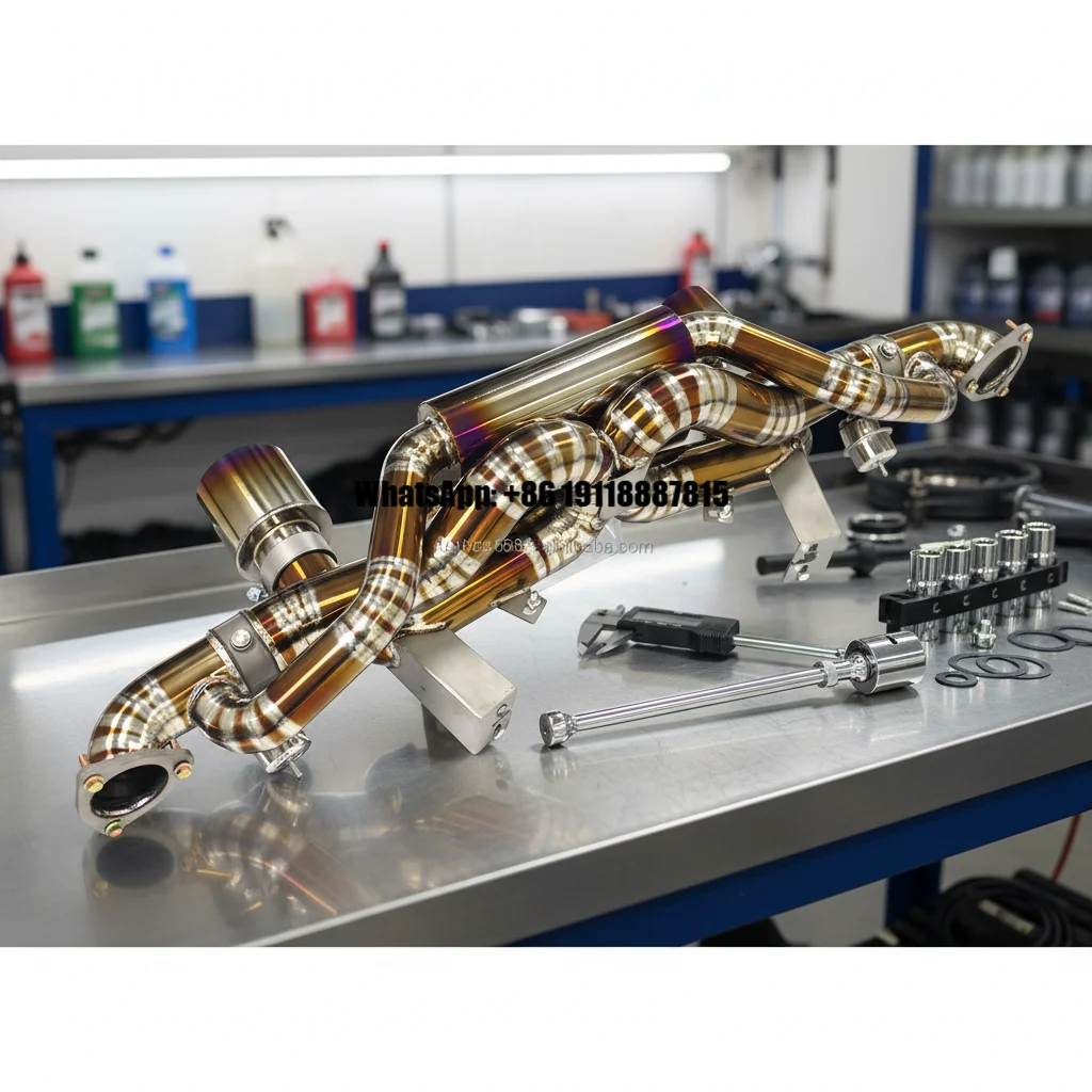 

Полная титановая выхлопная система CSZ для Porsche 718 GT4/Spyder 4.0L с трубами Over Axle Link и глушителем Axle-back с клапанами