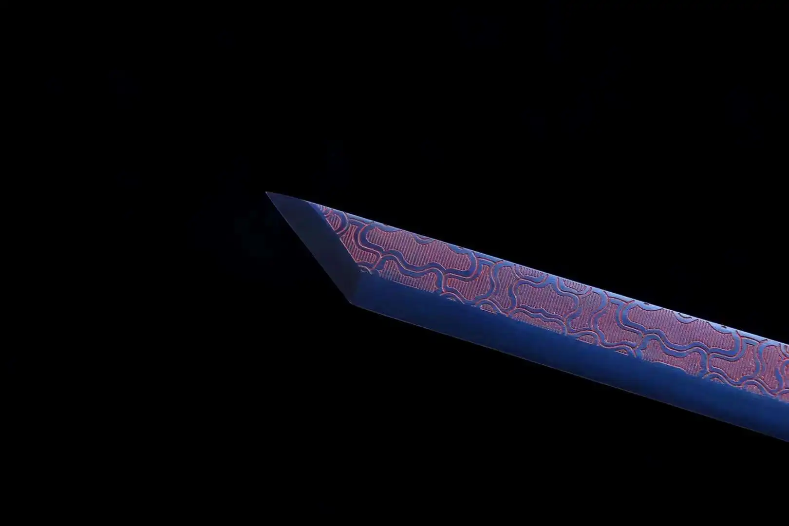 Imagem -06 - Handforged Chinês Tang Dragão Cabeça Espada Extrema Manganês Aço Pyrographic Pattern Blade Rosewood Bainha Unsharpiened