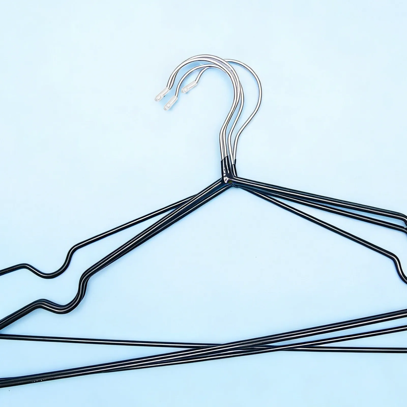 500pcs Clear Rubber Hanger End Caps – Flexible Anti-Slip Protective Tips for Wire Rack Hooks & Closet Hangers