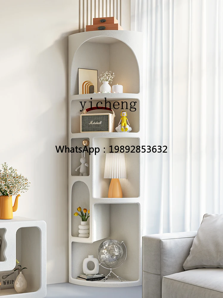 AB  Integrated Corner Cabinet Living Room Wall Triangle Cabinet Creative Corner Corner Storage Cabinet Storage Rack