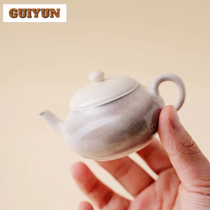 Kiln Flambed Glazed Teapot Vintage Tea Infuser Pot Tea Making Kettle With Filter Tieguanyin Teaware Accessories Ornaments Craft - view 3