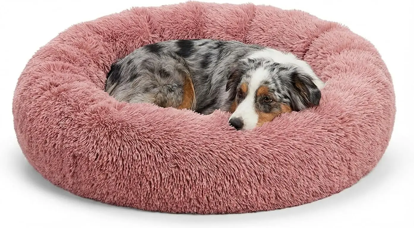 

Премиальная лежанка для собак среднего размера, подходит для собак весом до 45 фунтов, со съемным чехлом и моющейся подушкой, из плюшевой ткани с длинным ворсом из искусственного меха.