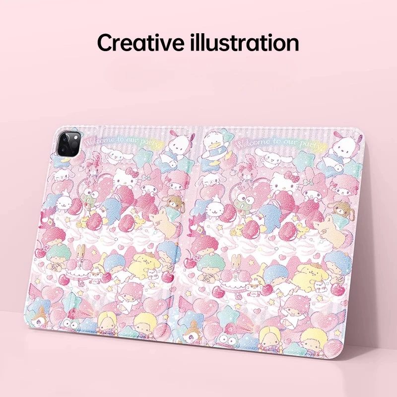 حافظة هالو كيتي لهاتف سامسونج جالاكسي تاب S8 S9 S10 S11 Plus FE 11in 12.4in 13.1in غطاء لوحي A9 A7LITE 8.7in حافظة واقية