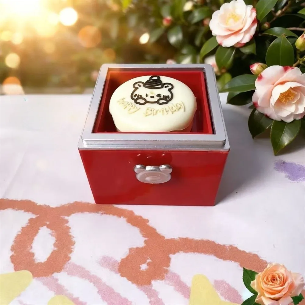 

Флип-коробка для колец с медведем на день Святого Валентина, дисплей для колец, подарок подруге, мини-торт, подарочные коробки, коробка для хранения ювелирных изделий, коробка для подарка на день рождения